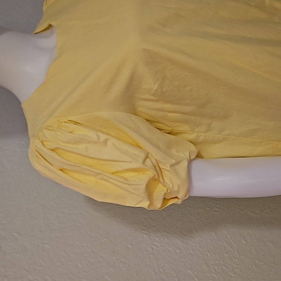 ENGLISH FACTORY Yellow Puff Sleeve Ruffled Drop Waist Mini Hoco Dress Small - Picture 4 of 10